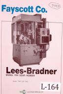 Lees-Bradner-Lee Bradner Type 7A, Hobbing Machine 42 page, Install & Service Manual Year 1959-Type 7A-04